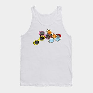 Pile of clout goggles sunglasses retro 90's Tank Top